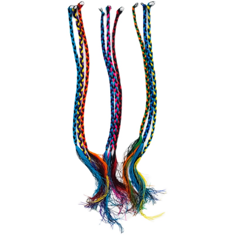 Twisted braids Tibetan headdress Lhasa Colored line colored braids wig braids hair accessories Tibetan accessories