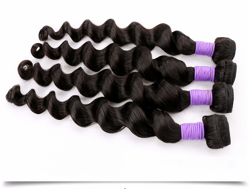 Hair Shade 10A Peruvian Loose Wave Human virgin Hair 100g weave real hair